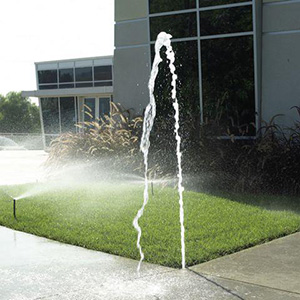 pressure problem becuase of high presure one of the sprinkler heads has broken